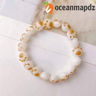 OCEANMAPDZ เครื่องประดับ สร้อยข้อมือ เชือกเรซิน จี้อุ้งเท้าแมวน่ารัก เหมาะกับของขวัญ แฟชั่นสําหรับผู้หญิง