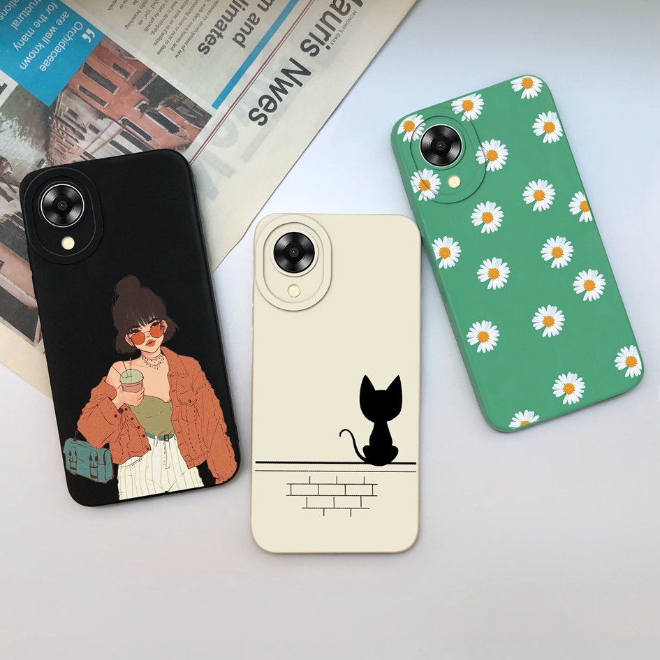 เคสซิลิโคน เนื้อแมตต์ กันกระแทก ทรงสี่เหลี่ยม คุณภาพสูง สําหรับ Oppo A17K Oppo A17 K Shell CPH2471