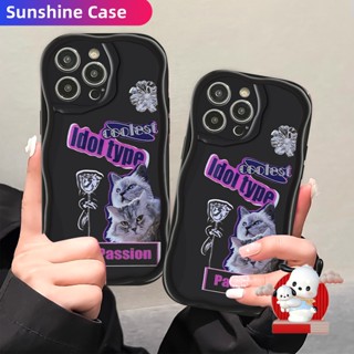 เคสโทรศัพท์มือถือ TPU แบบนิ่ม ลายแมว สีพื้น สําหรับ Realme C55 Narzo 50 50A 50i Prime C35 C31 C30 C30s C25Y C21Y C15 C12 C11 C25s C21 C20 C20A Realme 8i 6i 5i