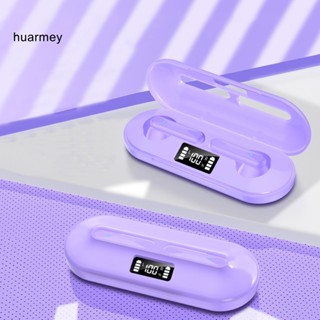 Huarmey หูฟังอินเอียร์บลูทูธไร้สาย หน้าจอ LED เสียงเบส สแตนด์บายนานมาก สําหรับวิ่ง