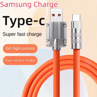 สายชาร์จ USB 6A Type C ชาร์จเร็ว 2 เมตร สําหรับ Samsung S23 S23 Plus S23 Ultra S22 S22 Plus S22 Ultra S21 FE