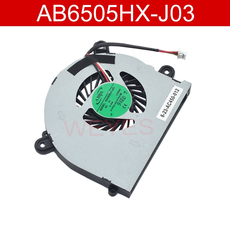 ยี่ห้อใหม่แล็ปท็อป CPU Cooling สําหรับ MSI S6000 X600 พัดลม CPU AB6505HX-J03 DC5V 0.40A สําหรับ ADDA