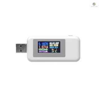 Kws-mx18l 10 in1 เครื่องทดสอบแรงดันไฟฟ้าดิจิทัล หน้าจอ LCD USB แอมมิเตอร์จับเวลา เครื่องชาร์จ USB เครื่องตรวจจับโวลต์มิเตอร์