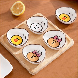 Cartoon Small Dish Bone Dining-table Spitting Dish Snack Hot Pot Seasoning Dip Small Dish -FE