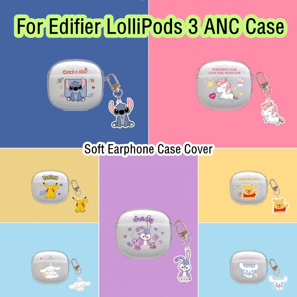 สําหรับ Edifier LolliPods 3 ANC กรณีการ์ตูนสร้างสรรค์ Star กระต่ายสําหรับ Edifier LolliPods 3 ANC ปล