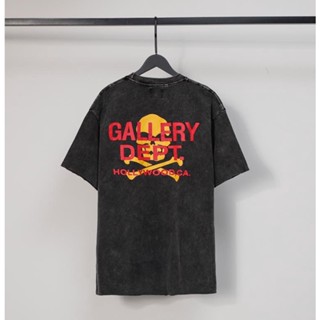 ใหม่ เสื้อยืดแขนสั้น พิมพ์ลาย GALLERY.DEPT แฟชั่นฤดูร้อน สไตล์เรโทร สําหรับผู้ชาย ผู้หญิง