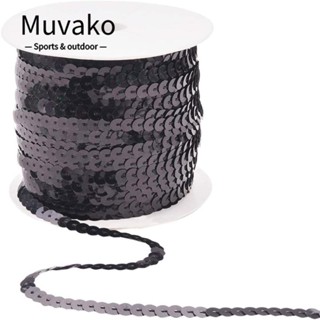 Muvako ริบบิ้นเลื่อม สีทอง 200 หลา 6 มม. 2 ม้วน