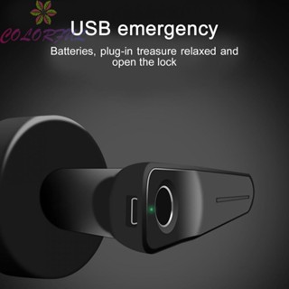 【COLORFUL】Smart Door Handle Easy To Install Fingerprint/key Recognition Speed: 0.25S