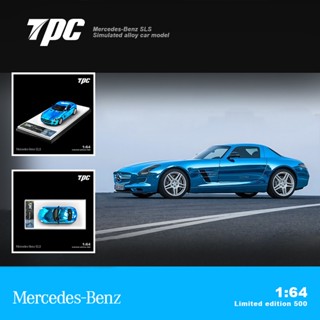 โมเดลรถยนต์ ชุบไฟฟ้า TPC 1:64 Mercedes SLS สีฟ้า