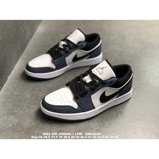 Jordan 1 Low Navy รองเท้าผ้าใบลําลอง เหมาะกับการวิ่ง เล่นกีฬา 309192 101 36-46