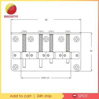 [Baosity1] สะพานสายกีตาร์ไฟฟ้า เบส 4 สาย ปรับได้ พร้อมสกรู