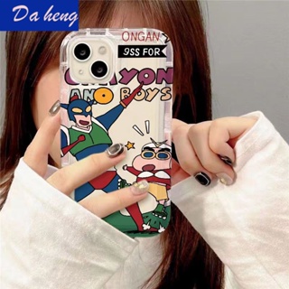 เคสโทรศัพท์มือถือแบบนิ่ม ใส กันกระแทก ลายการ์ตูนชินจัง สําหรับ Iphone 11promax 13 12 14 7P 9