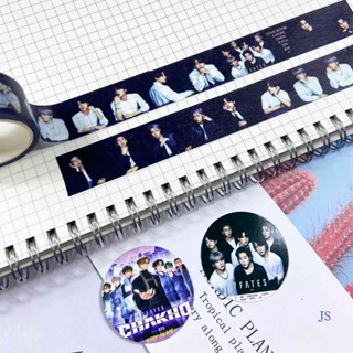 Js BTS DECO KIT สติกเกอร์เทปวาชิ ลายการ์ตูน 7 FATES สําหรับติดตกแต่งสมุดภาพ