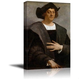 X ภาพจิตรกรรมบนผ้าใบ รูปคนดัง Christopher Columbus สําหรับตกแต่งบ้าน ออฟฟิศ