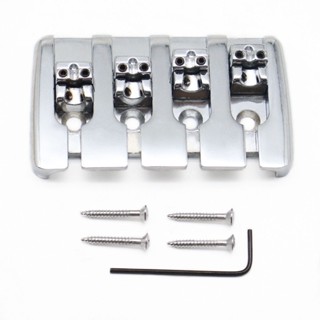 สะพานสายเบส PW-4 สตริง A Style Top Load Tailpiece with Zinc Saddles for Electric Jazz Bass P Bass Black High Mass