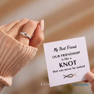 Fancy To My Daughter Forever Love Knot Ring And Heart Warming เครื่องประดับ ของขวัญ