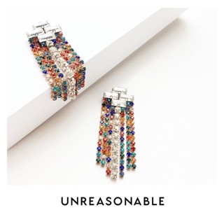 ต่างหู Multi Color ต่างหูคลิป ต่างหูก้านเงินแท้ น้ำหนักเบา สวยใส่สบาย UA0553-01 Unreasonable Accessories