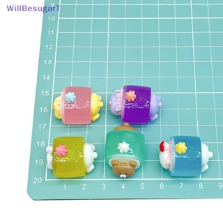 [WillBesugarT] โคมไฟกลางคืน รูปการ์ตูนสวิสโรลเค้ก DIY สําหรับตกแต่งบ้านตุ๊กตา 2 ชิ้น