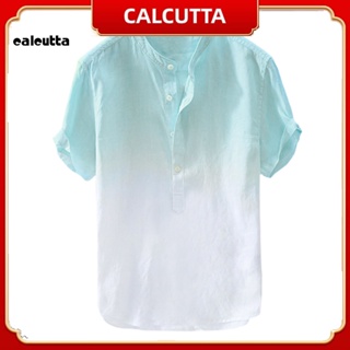 [calcutta] เสื้อเชิ้ตแขนสั้น คอปก ทรงหลวม สวมใส่สบาย แฟชั่นฤดูร้อน สําหรับผู้ชาย