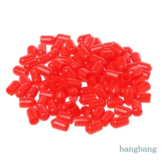 Bang ฝาครอบยาง กันฝุ่น 6 มม. สีแดง สําหรับตัวเชื่อมต่อ SMA 100 ชิ้น