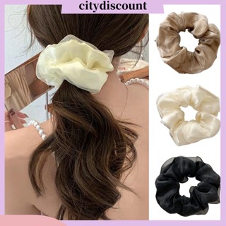 &lt;citydiscount&gt;  ยางรัดผม สองชั้น ยืดหยุ่น นุ่มพิเศษ เข้ากับทุกการแต่งกาย ที่ทนต่อการฉีกขาด ผู้หญิง ที่คาดผม ยางรัดผม เด็กผู้หญิง Scrunchies สําหรับผู้หญิง