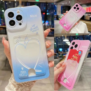 For iPhone 14 13 12 11 Pro Max 14Plus 13 12 mini 14 8 7 SE 6 6S Plus X XS XR XSMax Phone Case Nice And Happy Love Card Bag TPU Soft Cover