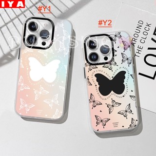 เคสมือถือ แบบแข็ง ลายผีเสื้อ ไล่โทนสี หรูหรา กันกระแทก สําหรับ Realme C55 C53 C33 10 C31 C30 C30S C35 9i 5i 6i C3 8i 8 C2 C21Y C25Y C15 C12 C25 C11 2021 Narzo 50A Prime