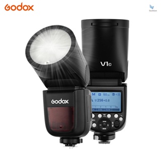 {fash} Godox V1C แฟลชกล้อง Speedlite หัวกลม ไร้สาย 2.4G เข้าได้กับ Canon EOS Series 1500D 3000D 5D Mark lll 5D Mark ll สําหรับงานแต่งงาน