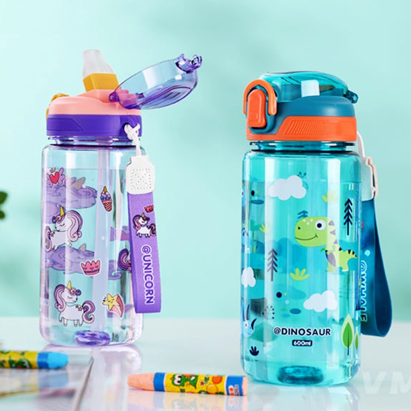 พร้อมส่ง ขนาด 600ml แก้วน้ำเด็ก ขวดน้ำพกพา