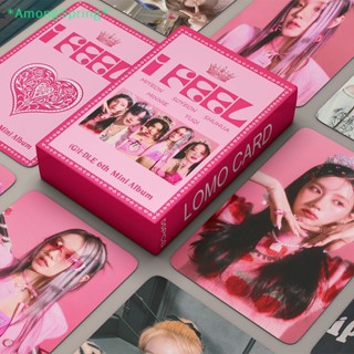 Amongspring&gt; อัลบั้มรูปภาพ Kpop GIDLE Lomo I FEEL Cards (G)I-DLE 6th Mini ของขวัญแฟนคลับ 55 ชิ้น ต่อชุด