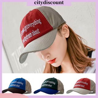 &lt;citydiscount&gt; หมวกเบสบอล พิมพ์ลายตัวอักษร ปรับหัวเข็มขัดได้ สไตล์ฮิปฮอป สําหรับผู้หญิง