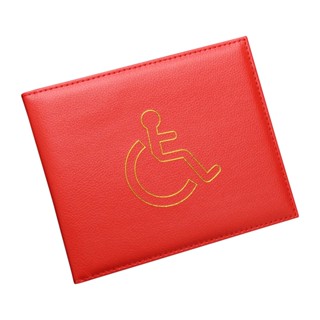 Safe Fashion PU Leather Storage Organizer Easy Reading With Compartments Parking Permit Cover Disabled Badge Holder