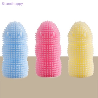 Standhappy แปรงสีฟันซิลิโคน ปลอดสารพิษ สําหรับทําความสะอาดฟันสัตว์เลี้ยง สุนัข แมว