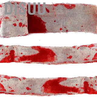 Disuu Halloween Blood Cloth Strip Isolation Belt Gauze Warning Scene Decoration Props 8CM