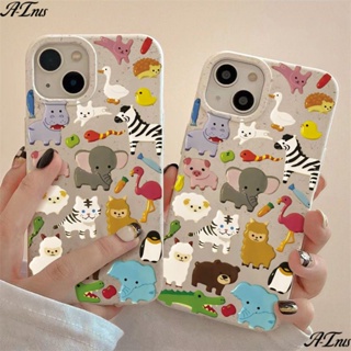 เคสโทรศัพท์มือถือ แบบนิ่ม ลายช้าง กันกระแทก สําหรับ Apple Iphone 14pro 13 7 8 11max 12 AT2F