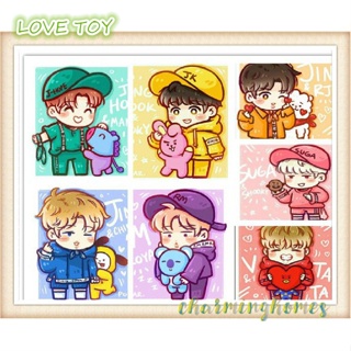 Nkodok CH- ภาพวาดปักเพชร พลอยเทียม ทรงกลม ลายการ์ตูน BTS 5D DIY