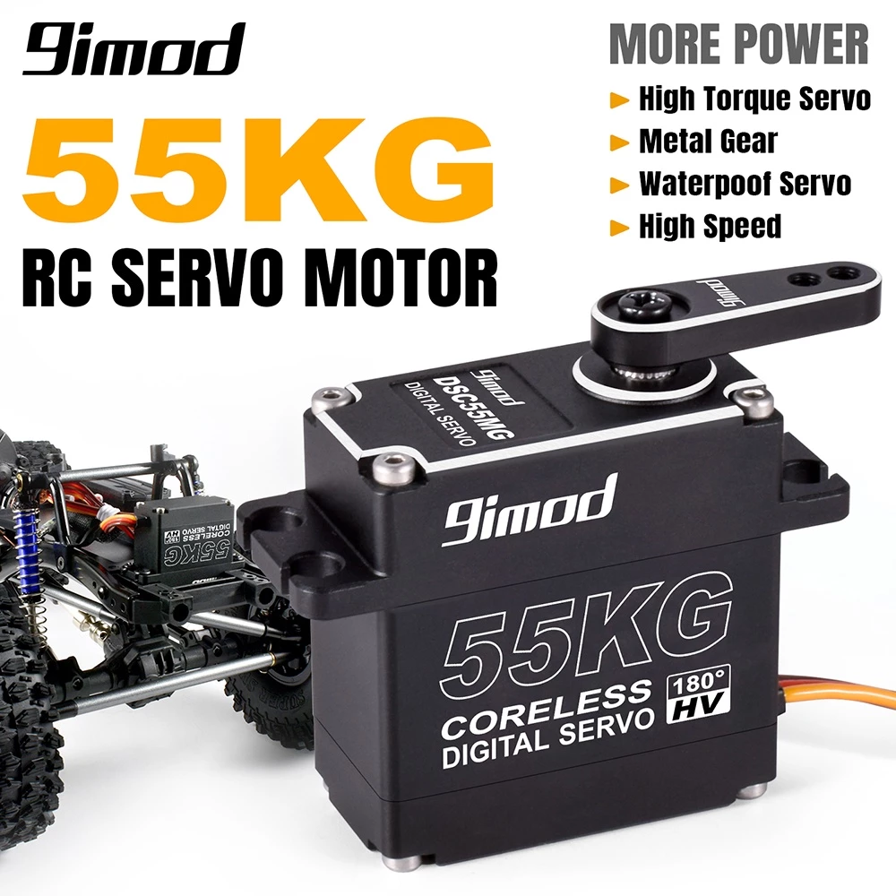 【 ใหม ่ 】9imod 55 กก.Coreless Magnetic Encoder กันน ้ ํา Servo IP67 180/270 เซ ็ นเซอร ์ แม ่ เหล ็ กแรงบิดสูง Coreless Digital Servo เกียร ์ โลหะเต ็ มรูปแบบสําหรับ 1/8 1/10 RC รถยนต ์