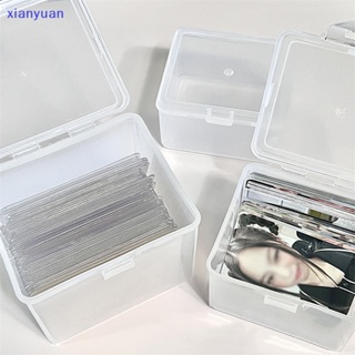 Xianyuan กล่องเก็บโฟโต้การ์ด สติกเกอร์ใส สไตล์เกาหลี ไอดอล ที่ใส่บัตร จัดระเบียบโต๊ะ เครื่องเขียน XY