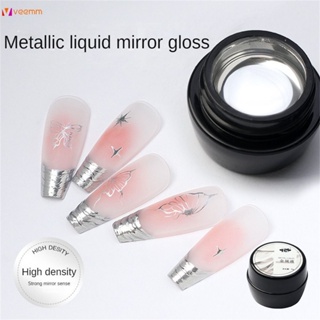 สีทาเล็บสีเจล Fn Nail Art Metal Painting Gel Polishing Liquid Soak Gel Nail Polish Gold Silver Mirror Flash Uv Gel 5g veemm