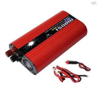 พร้อมส่ง อินเวอร์เตอร์พลังงานแสงอาทิตย์ พอร์ต USB คู่ 1500W DC 12V เป็น 100V-120V AC สําหรับรถยนต์ RV