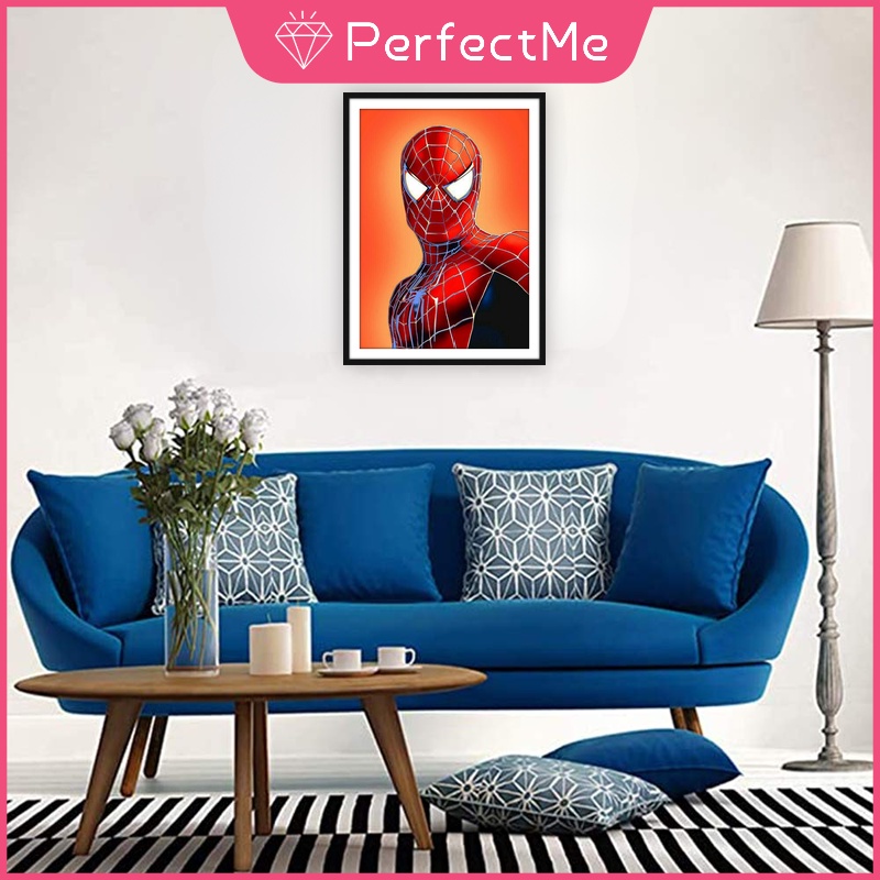 ชุดงานจิตรกรรมเม็ดบีด ทรงเพชร อะคริลิค รูปสไปเดอร์แมน 5D ขนาด 30x40 ซม. สําหรับตกแต่งบ้าน 卡通 5244 - รูปที่ 4