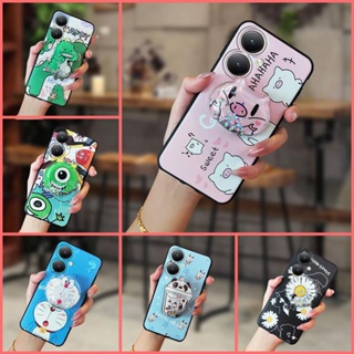 armor case Soft Case Phone Case For VIVO Y35+ 5G/Y35M+ 5G Cute drift sand phone stand holder Anti-dust Back Cover Shockproof