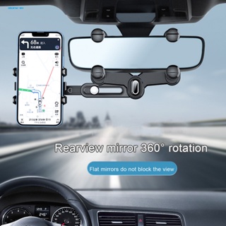 Am* ที่วางโทรศัพท์ในรถยนต์ ที่วางโทรศัพท์ แบบพับเก็บได้ 360° กระจกมองหลัง ปรับความยาวได้ หมุนได้ สําหรับรถยนต์