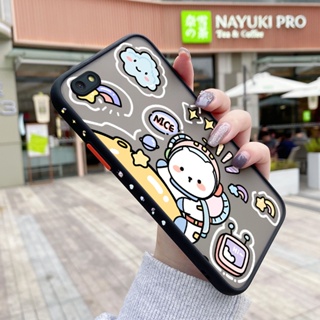 สําหรับ OPPO A77 F3 F3 Plus เคสการ์ตูน อวกาศ สวย รูปแบบ บาง ด้าน สี่เหลี่ยม ขอบ การออกแบบใหม่ กันกระแทก ฝ้า ใส เคสโทรศัพท์แข็ง