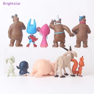 Brightstar ใหม่ ตุ๊กตาฟิกเกอร์ Masha And The Bear สําหรับตกแต่งเค้ก 10 ชิ้น ต่อชุด