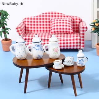 Newbaby ชุดถ้วยชาเซรามิค ขนาดเล็ก 1:12 DIY อุปกรณ์เสริม สําหรับบ้านตุ๊กตา