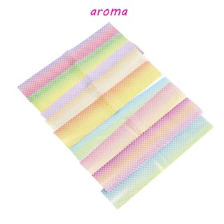 Aroma ฟอยล์เลเซอร์โฮโลแกรม มีกาวในตัว สําหรับตกแต่งเล็บ