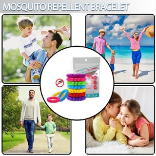 New 10pcs Anti Mosquito Insect Repellent Bracelet Waterproof Spiral Wrist Band