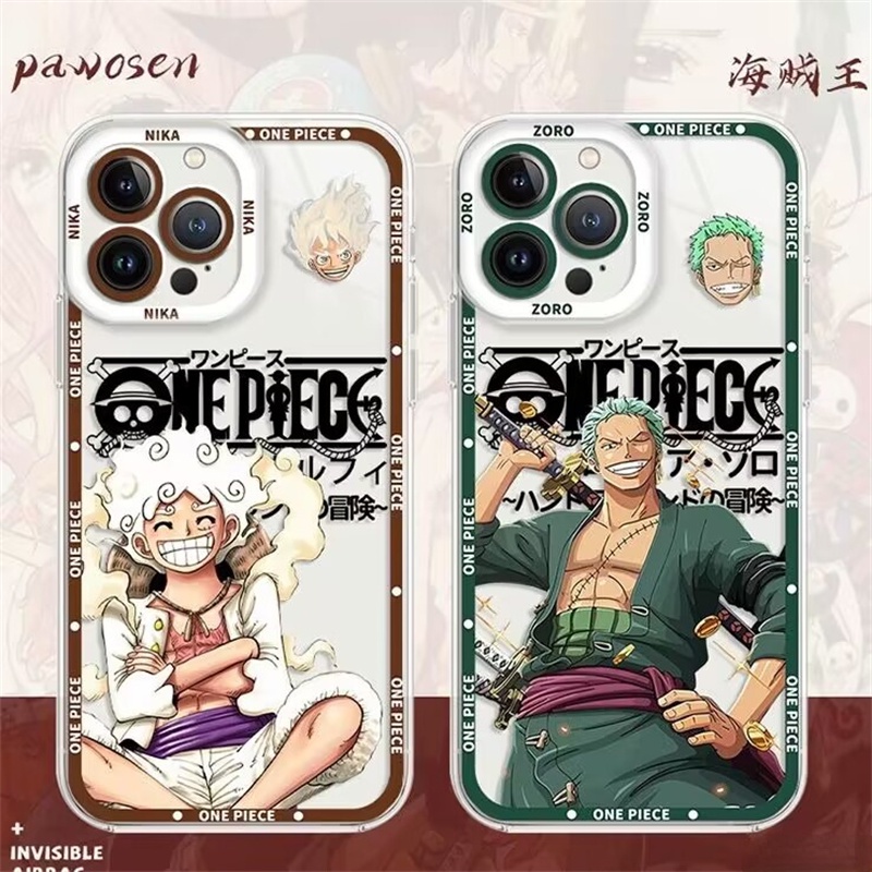 เคสโทรศัพท์มือถือ TPU ใส กันกระแทก ลายการ์ตูนอนิเมะ One Piece Nica Luffy Zoro Chopper สําหรับ Samsung Galaxy A21S A31 A50 A30 A22 A23 A24 A32 A33 A42 4G 5G