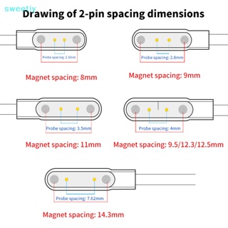 Sweetiy ใหม่ อะแดปเตอร์แท่นชาร์จแม่เหล็ก 2 pins 4pins USB สําหรับสมาร์ทวอทช์